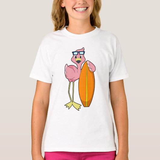 Flamingo as Surfboard.PNG Tシャツ (正面)