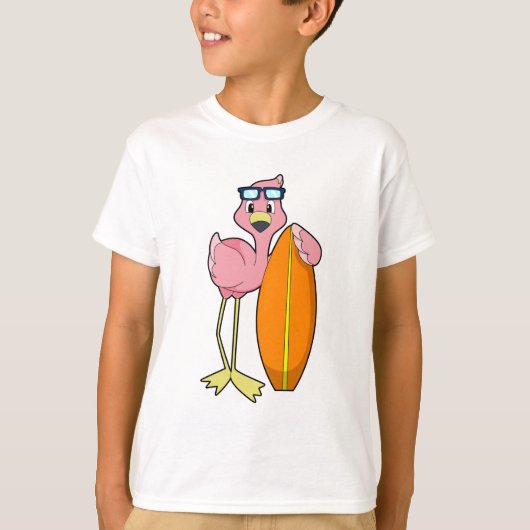 Flamingo as Surfboard.PNG Tシャツ (正面)