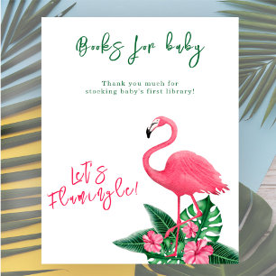 flamingo baby shower forベビー ポスター