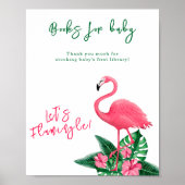 flamingo baby shower forベビー ポスター (正面)