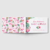 Flamingo Baby Shower Guest Book for Girl ゲストブック (全面)