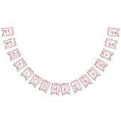 Flamingo Baby Shower Pink Tropical Welcome バンティングフラッグ (全)