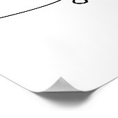 Flamingo Baby Shower Welcome Sign ポスター (角)