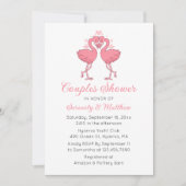 Flamingo Beach Invite for Couples Bridal Shower 招待状 (正面)