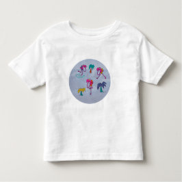 Flamingo Beach Toddler T Shirt トドラーTシャツ