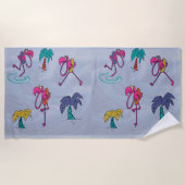 Flamingo Beach Towel ビーチタオル (正面)