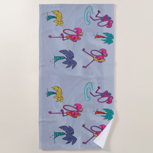 Flamingo Beach Towel ビーチタオル (正面)