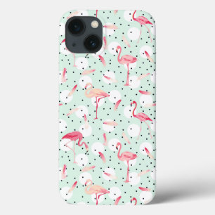 Flamingo Bird With Feathers iPhone 13ケース