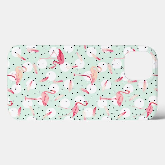 Flamingo Bird With Feathers Case-Mate iPhoneケース (裏面 (横))