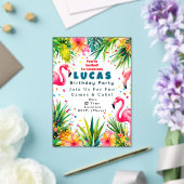 Flamingo Birthday Invitation – Personalized Kids アクリル招待状 (インサイチュ (ウェディング))