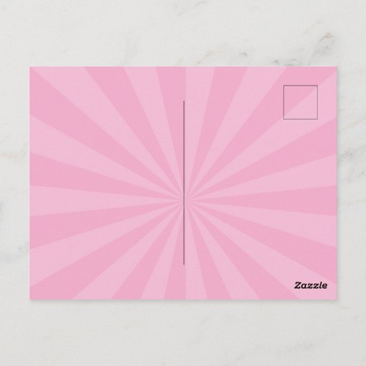 Flamingo Blue Hello ポストカード (裏面)