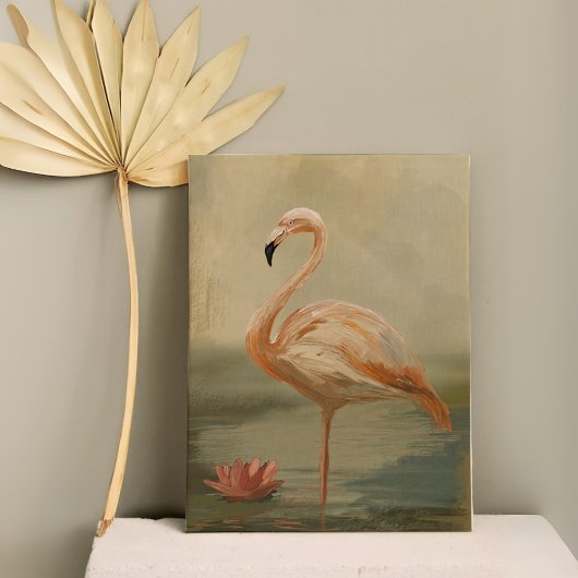 Flamingo by the Water – Elegant Bird  キャンバスプリント