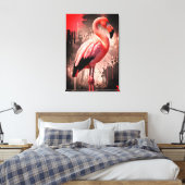 Flamingo Canvas Wall Art キャンバスプリント (インサイチュ (寝室))