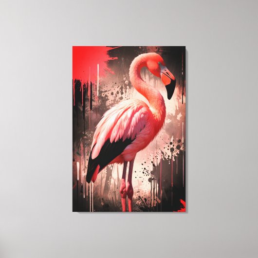 Flamingo Canvas Wall Art キャンバスプリント (正面)