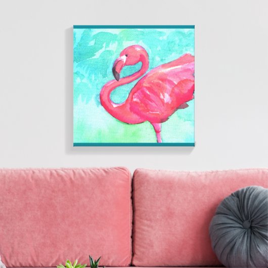 Flamingo Canvas wall art キャンバスプリント (インサイチュ (リビング))