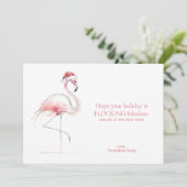 FLAMINGO CHRISTMAS CARD Pink Florida Holiday Card  シーズンカード (スタンド正面)