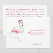 FLAMINGO CHRISTMAS CARD Pink Florida Holiday Card  シーズンカード (正面/裏面)