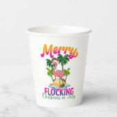 Flamingo Christmas In July | Tropical Flamingo 紙コップ (裏面)