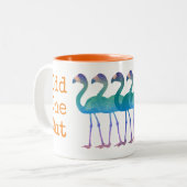 Flamingo Coffee Mug(オレンジ) ツートーンマグカップ (正面左)