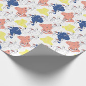 Flamingo Crown:抽象芸術ヴィンテージシームレス。 ラッピングペーパー (角)