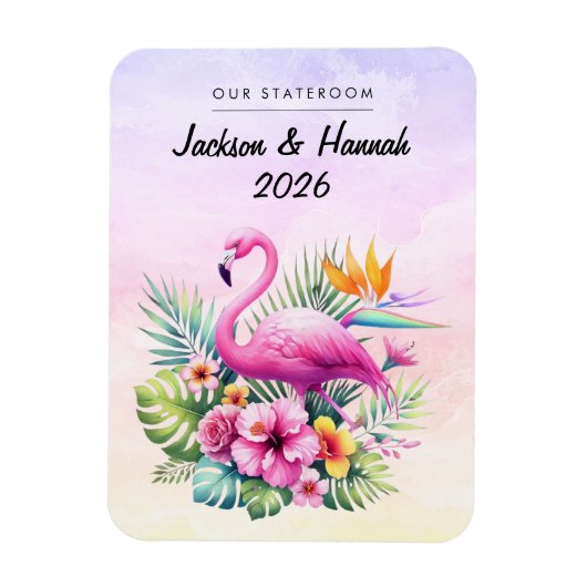 Flamingo Cruise Ship Stateroom Decor Magnet マグネット (縦)