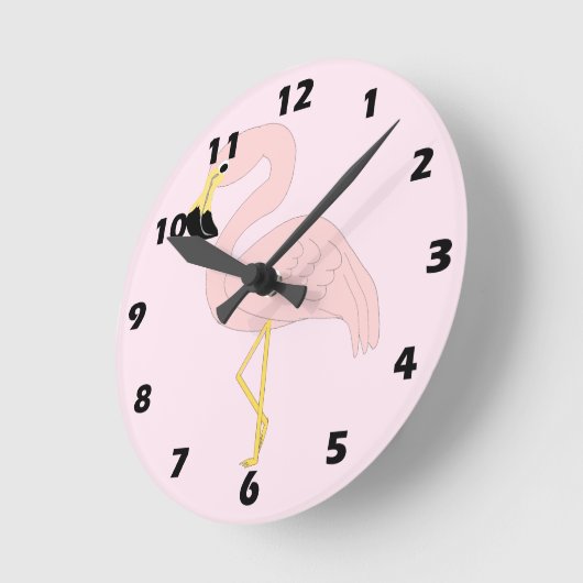 Flamingo Design ラウンド壁時計 (傾斜)