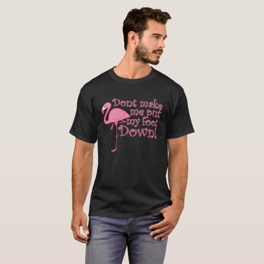 Flamingo Don t Make Me Put My Foot Down Flamingo Tシャツ (正面フル)