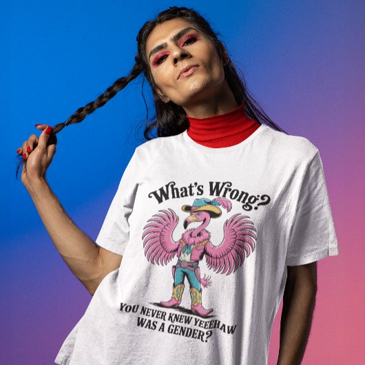 Flamingo Drag Queen Cowboy YEEEHAW Pride Tシャツ