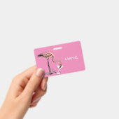 Flamingo Drinking Martini Thunder_Cove バッジ (手持ち)