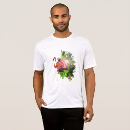Flamingo e flores tシャツ
