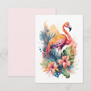 Flamingo Flat Card