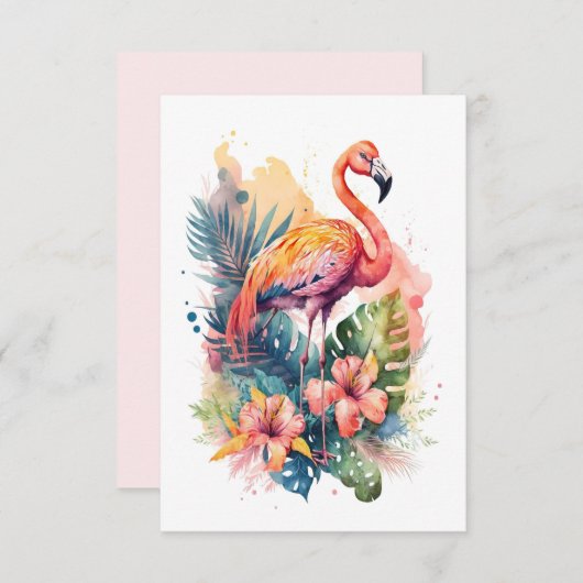 Flamingo Flat Card (正面/裏面)