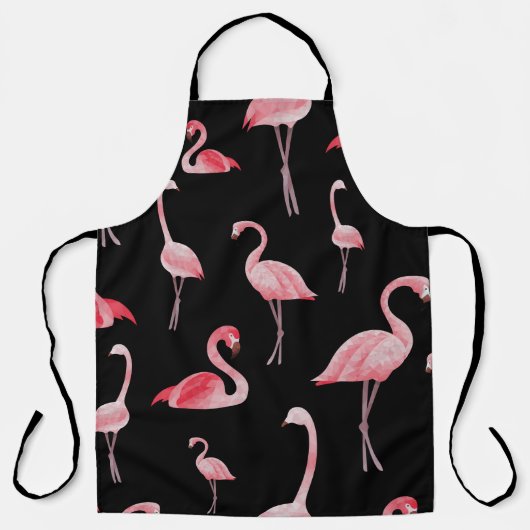 Flamingo Flock:ヴィンテージシームレスデザイン エプロン (正面)