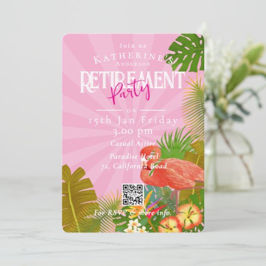 Flamingo Florida Tropical Pink Retirement 招待状 (スタンド正面)