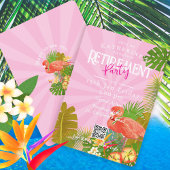 Flamingo Florida Tropical Pink Retirement 招待状