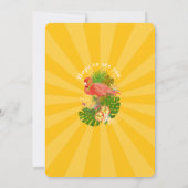 Flamingo Florida Tropical Yellow Retirement 招待状 (裏面)