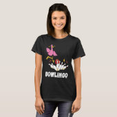 Flamingo Funny Bowling Bowler Strike Bowling Pin B Tシャツ (正面フル)
