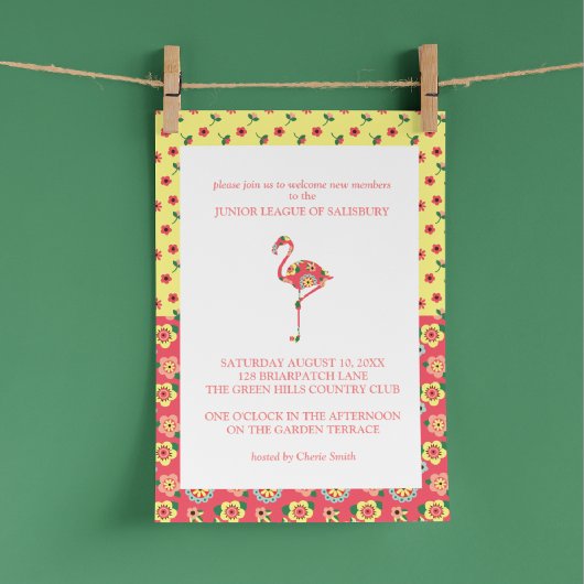 Flamingo Garden Party Invitations 招待状