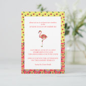 Flamingo Garden Party Invitations 招待状 (スタンド正面)