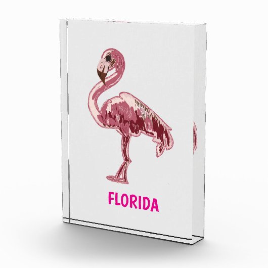 Flamingo gemalter pinker Flamingo  フォトブロック (右)