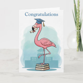 Flamingo Graduation Card カード