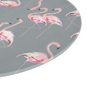 Flamingo Gray:ヴィンテージシームレスパターン。 カッティングボード (角)