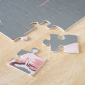 Flamingo Gray:ヴィンテージシームレスパターン。 ジグソーパズル (側面)