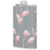 Flamingo Gray:ヴィンテージシームレスパターン。 フラスク (左)