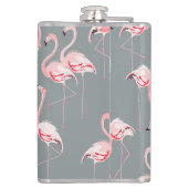 Flamingo Gray:ヴィンテージシームレスパターン。 フラスク (裏面)