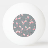 Flamingo Gray:ヴィンテージシームレスパターン。 卓球ボール (裏面)