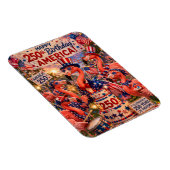 Flamingo Happy 250th Birthday America July 4th マグネット (右側)