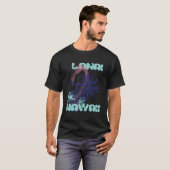 Flamingo Hawaii Lanai Palm trees Vacation Ocean Tシャツ (正面フル)