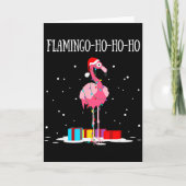 Flamingo Ho Ho Ho Nk Christmas Tree Lights Chain X カード (正面)