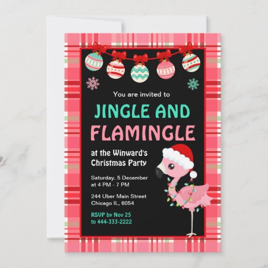 Flamingo Holiday Christmas Party 招待状 (正面)